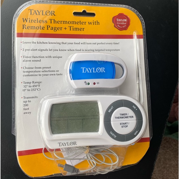 taylor wireless thermometer with remote pager & timer - Picture 2 of 4